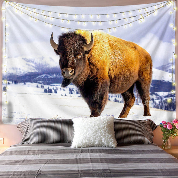 Real Buffalo Wall Tapestry