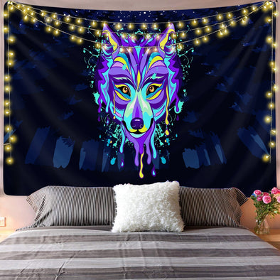Dripping Wolf Wall Tapestry
