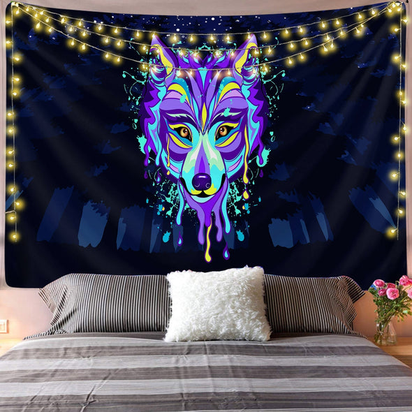 Dripping Wolf Wall Tapestry
