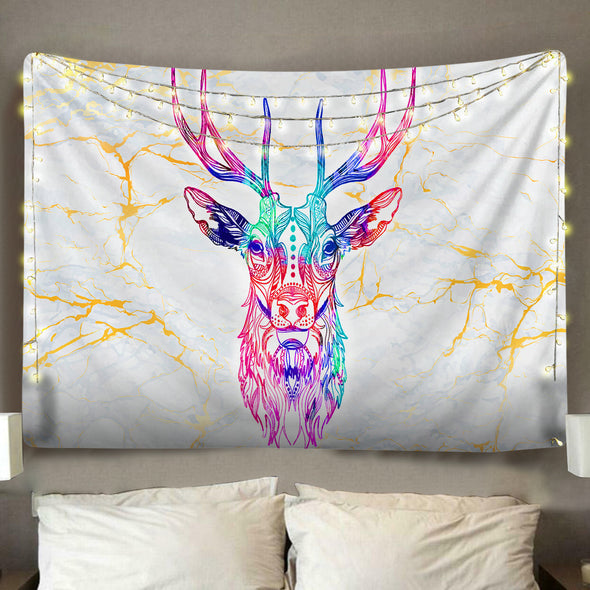 Colorful Deer Wall Tapestry