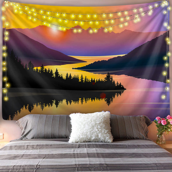 Lake Sunrise Wall Tapestry