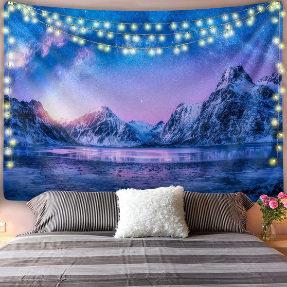 Icey Milky Way Wall Tapestry