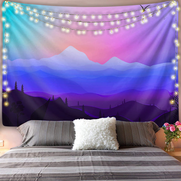 Mountains At Dusk Wall Tapestry