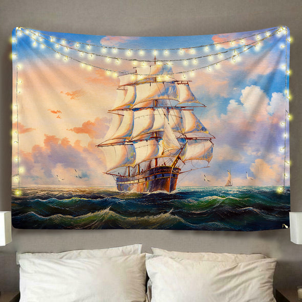 Ship's Voyage Wall Tapestry