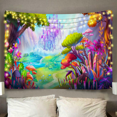 Fantasy Castle Wall Tapestry