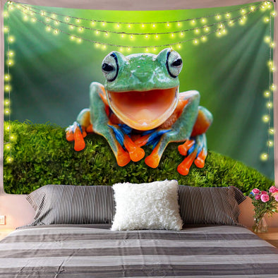 Real Happy Frog Wall Tapestry
