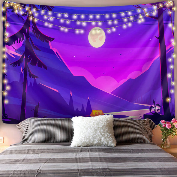 Purple Woods Wall Tapestry