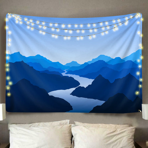 River Landscape Wall Tapestry