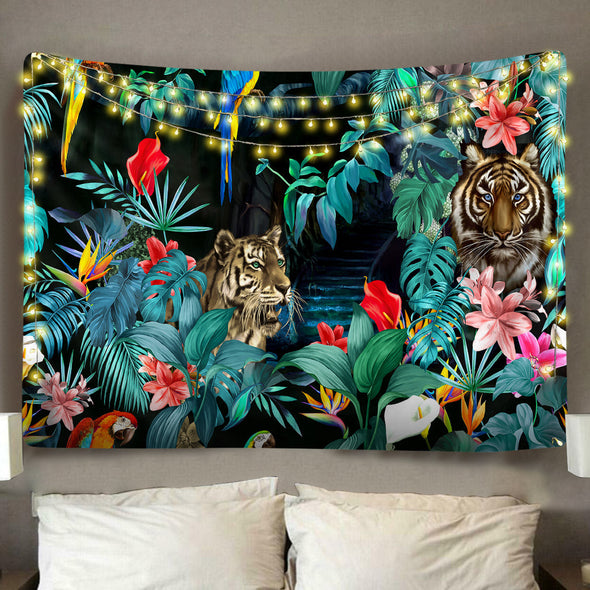 Tiger's Jungle Wall Tapestry