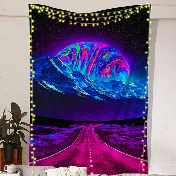 Galactic Mountains Wall Tapestry